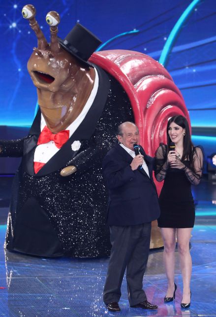 Michela e Giancarlo Magalli a "Il cantante mascherato"