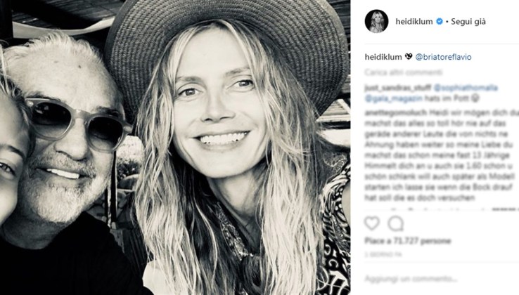 Heidi Klum: foto con Briatore e Leni