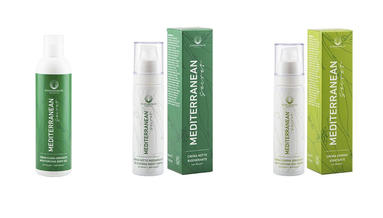 Pelle e capelli sani con i prodotti a base di Infuso di Foglie d’Olivo, anche d'estate: “Mediterranean Secret” di Evergreen Life Products 