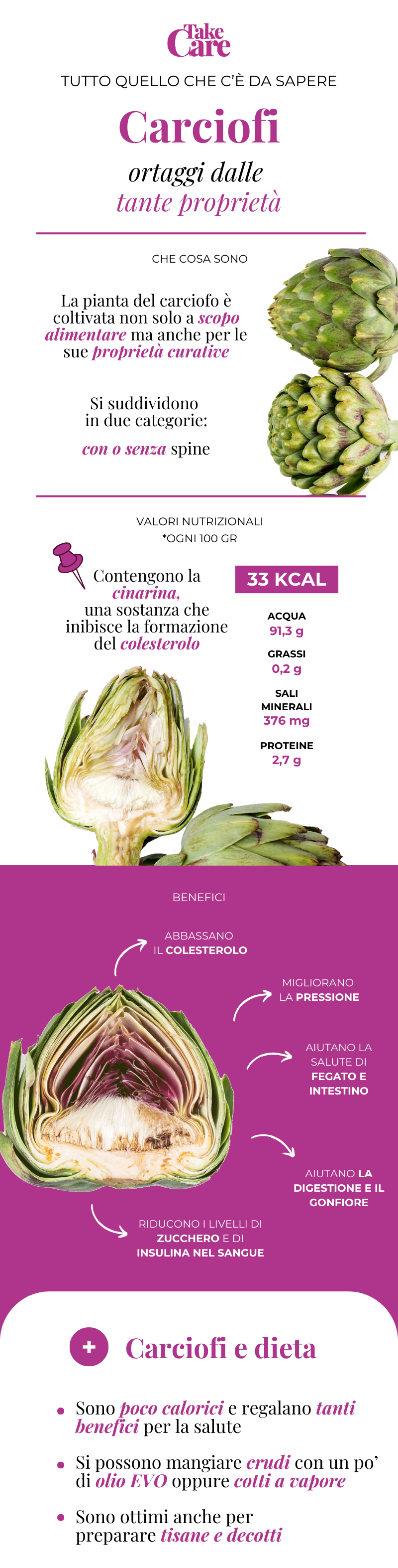 Infografica sui carciofi