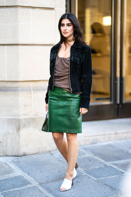 La gonna in pelle: idee di look