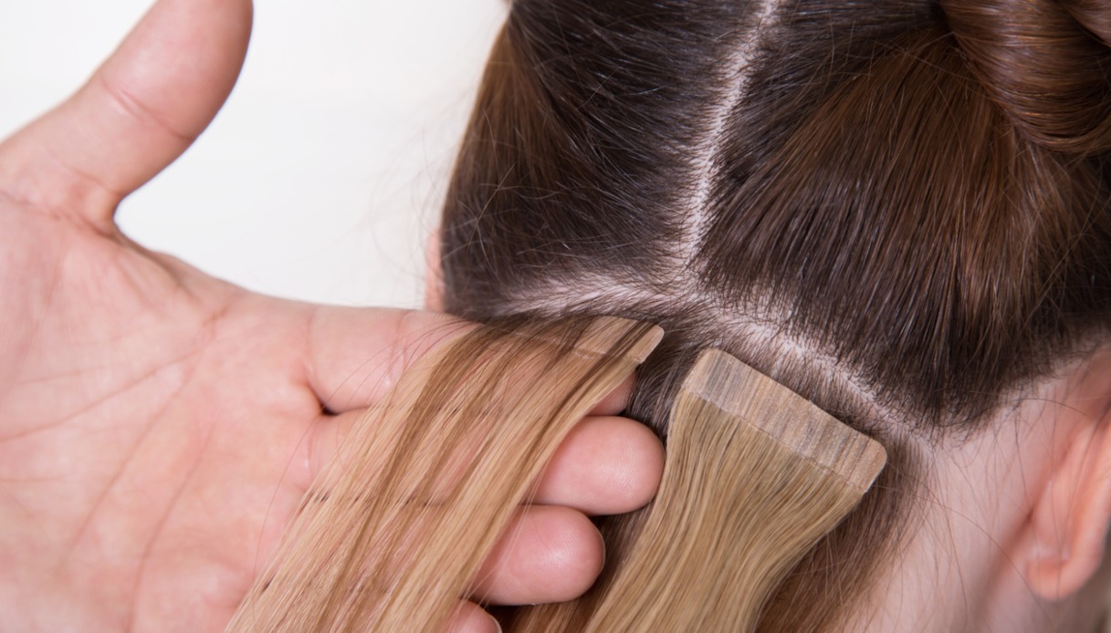 Extension per capelli adesive, facile da usare e comode da portare