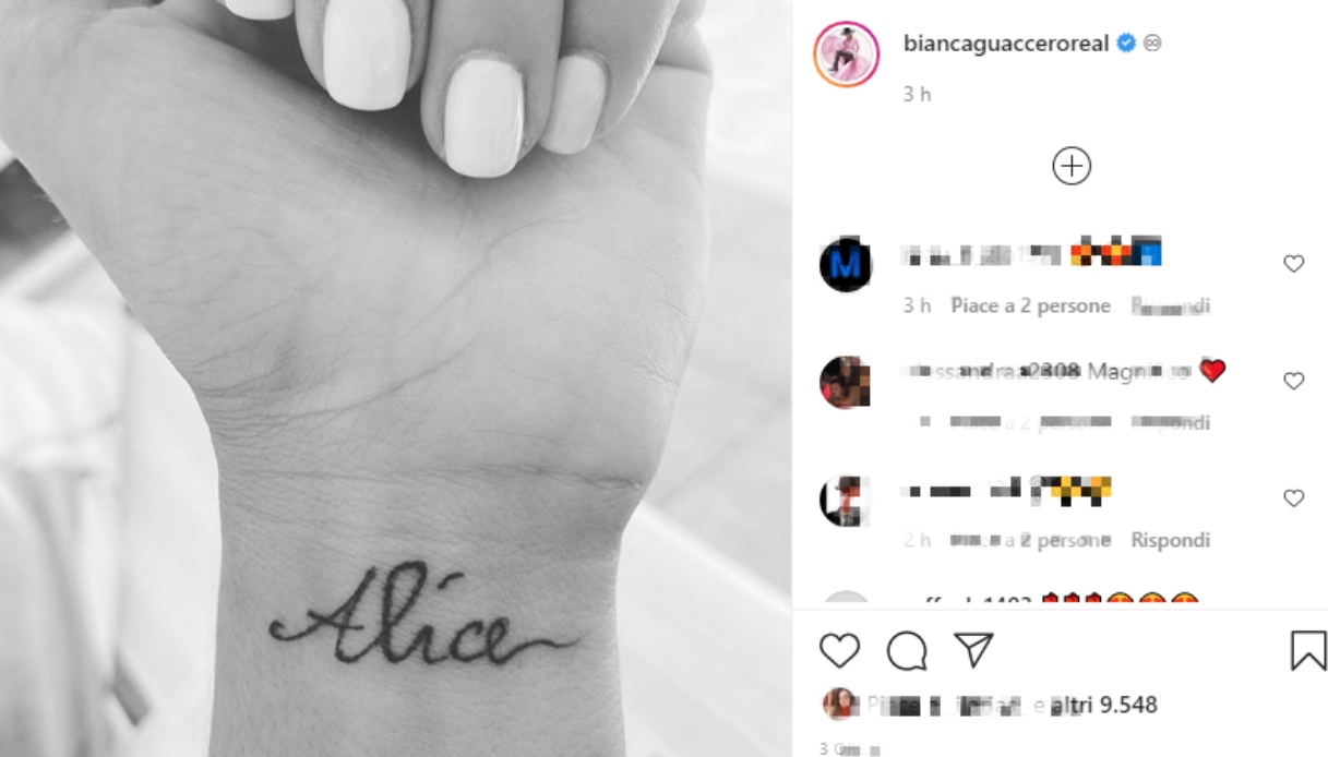 Bianca Guaccero tatuaggio