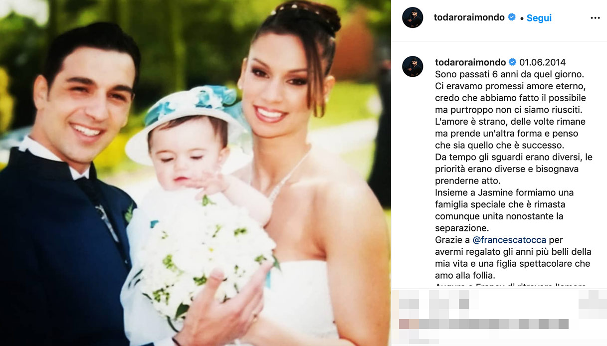 La dedica di Todaro alla moglie