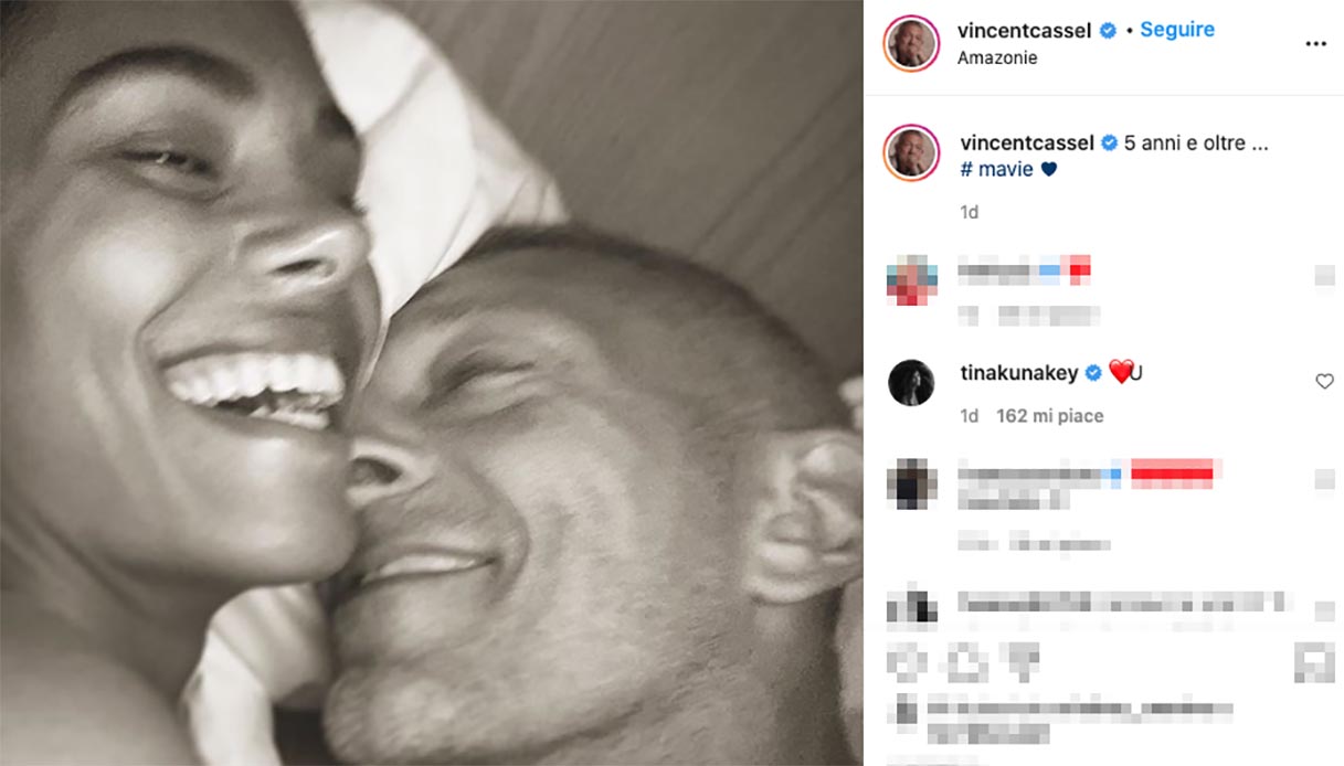 Vincent Cassel e Tina Kunakey