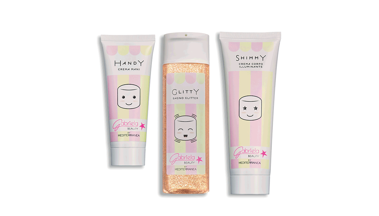 crema corpo brillantini