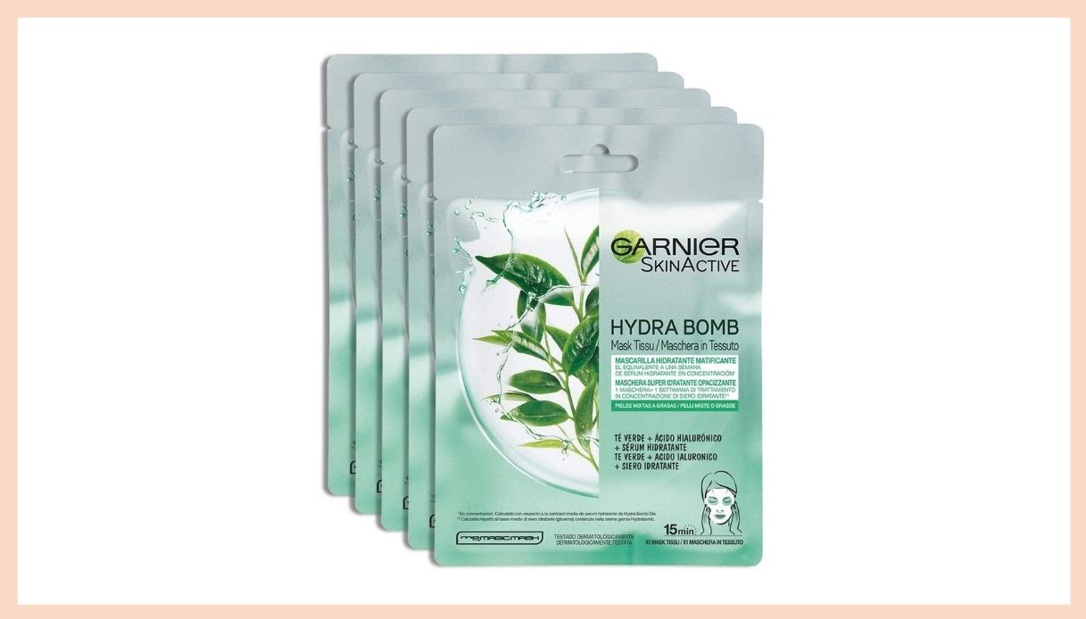 Maschere Viso Garnier Skin Active maschera in tessuto Hydra Bomb idratante opacizzante
