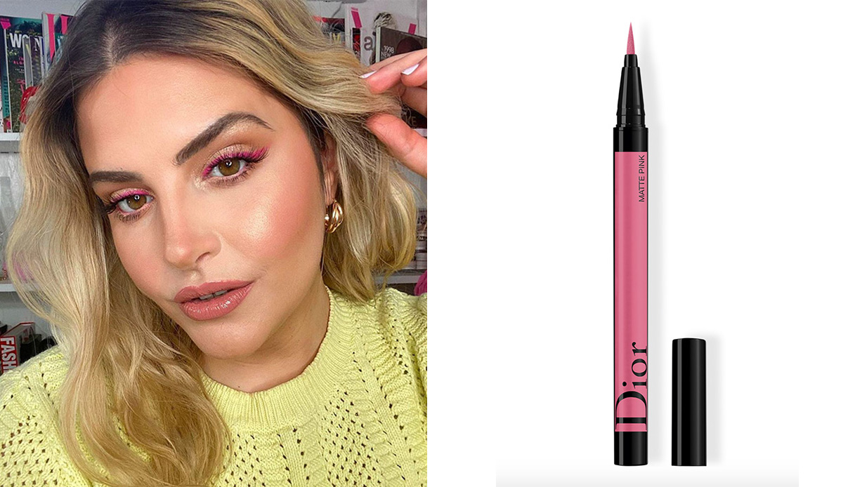 eyeliner rosa trucco occhi