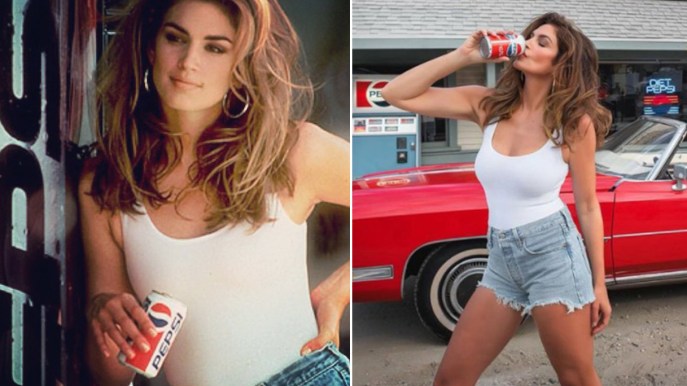 Cindy Crawford come nello spot del 1992 (per una nobile causa)