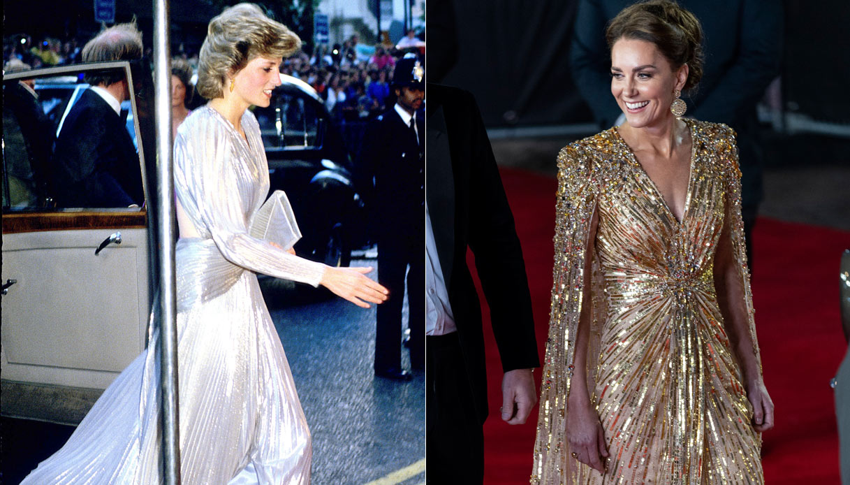 Lady Diana Kate Middleton look metal