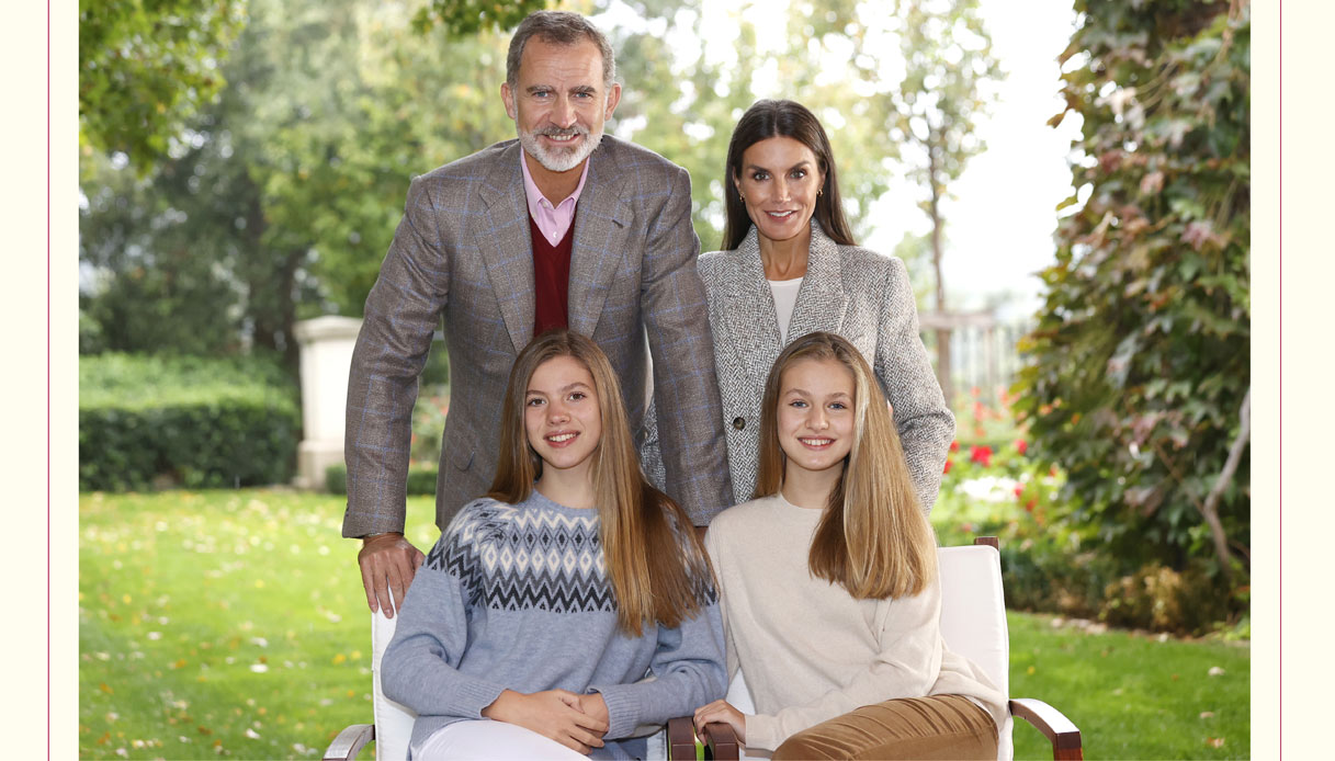 Letizia di Spagna cartolina natale 2021