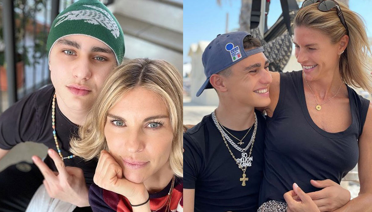 Martina Colombari e suo figlio Achille Costacurta