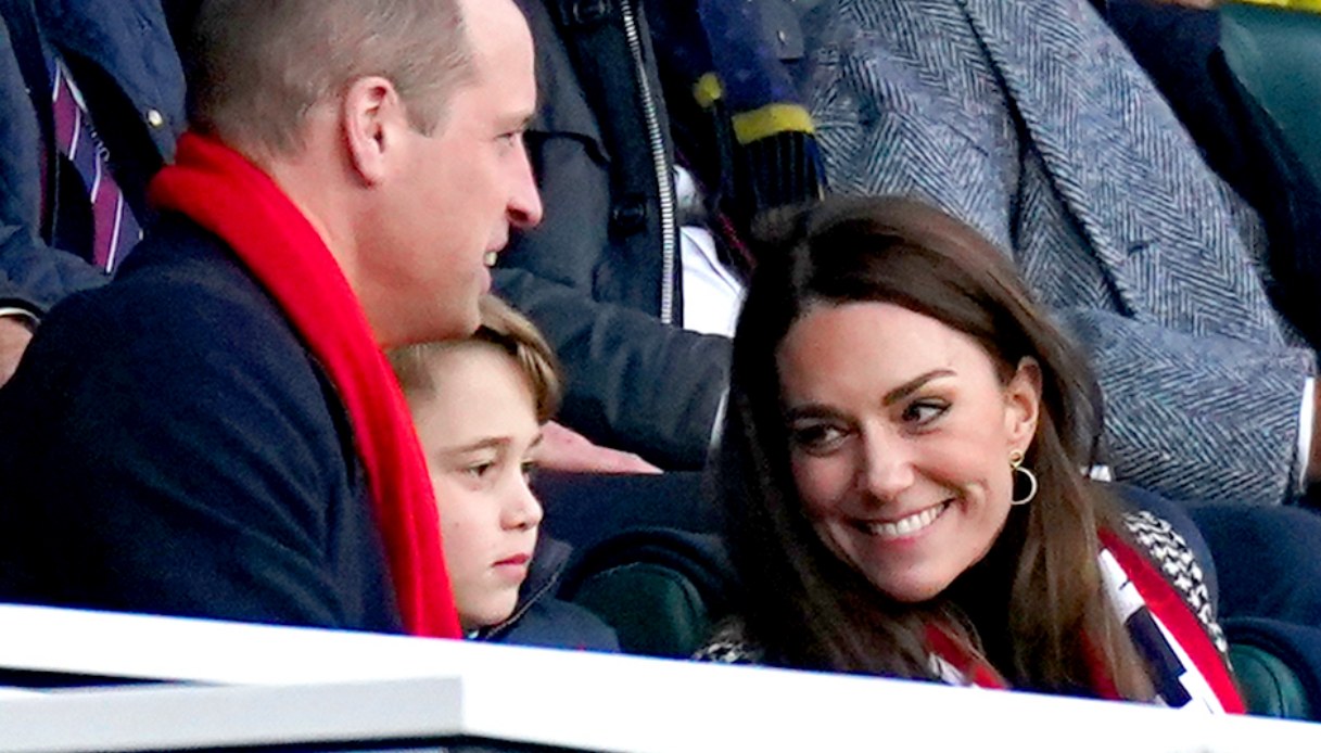 Kate, William e George allo stadio
