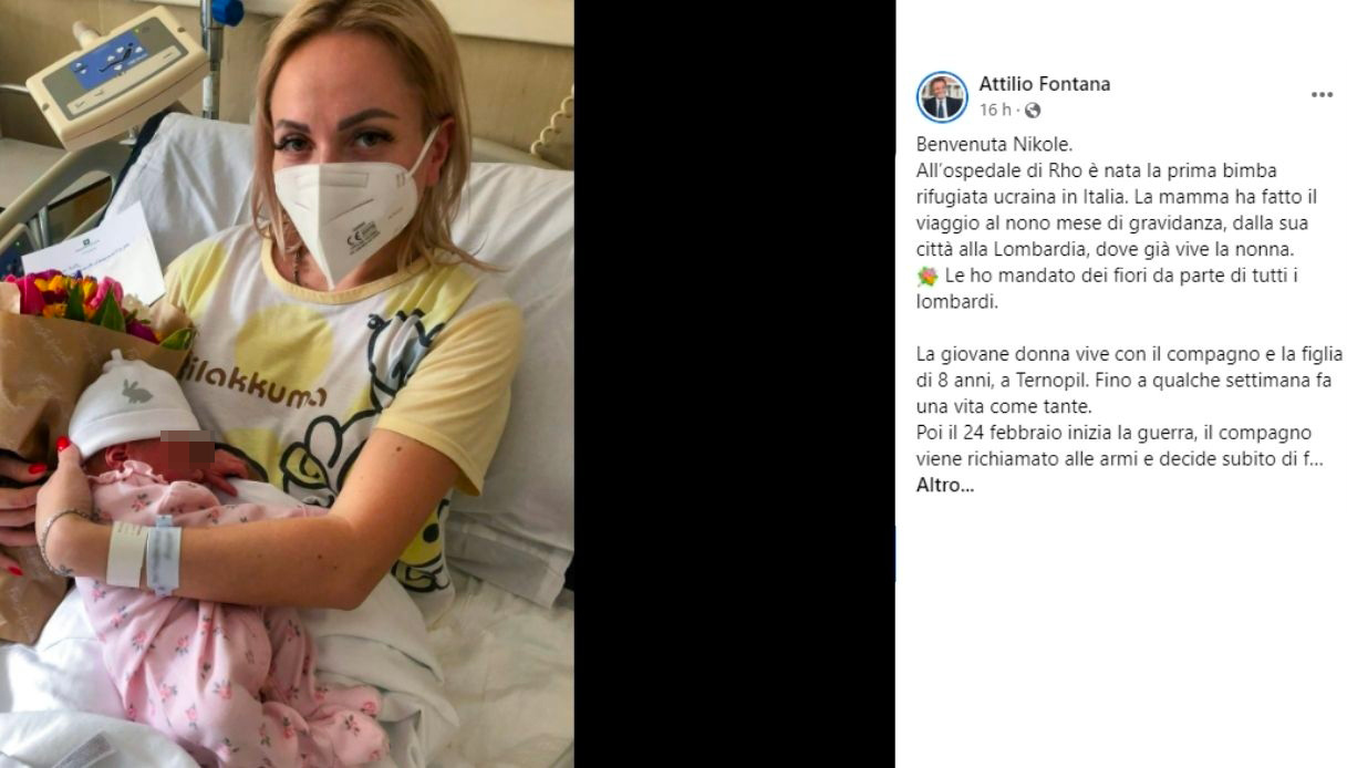 Nikole prima bimba rifugiata ucraina Italia