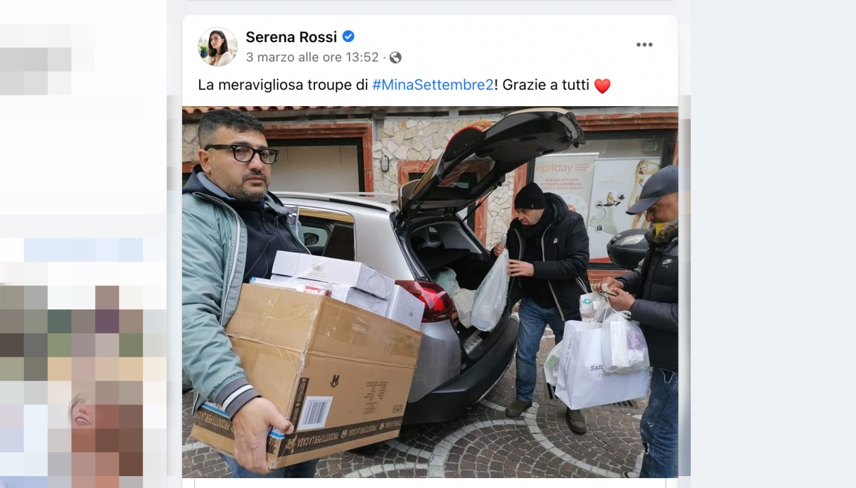 Serena Rossi su Facebook