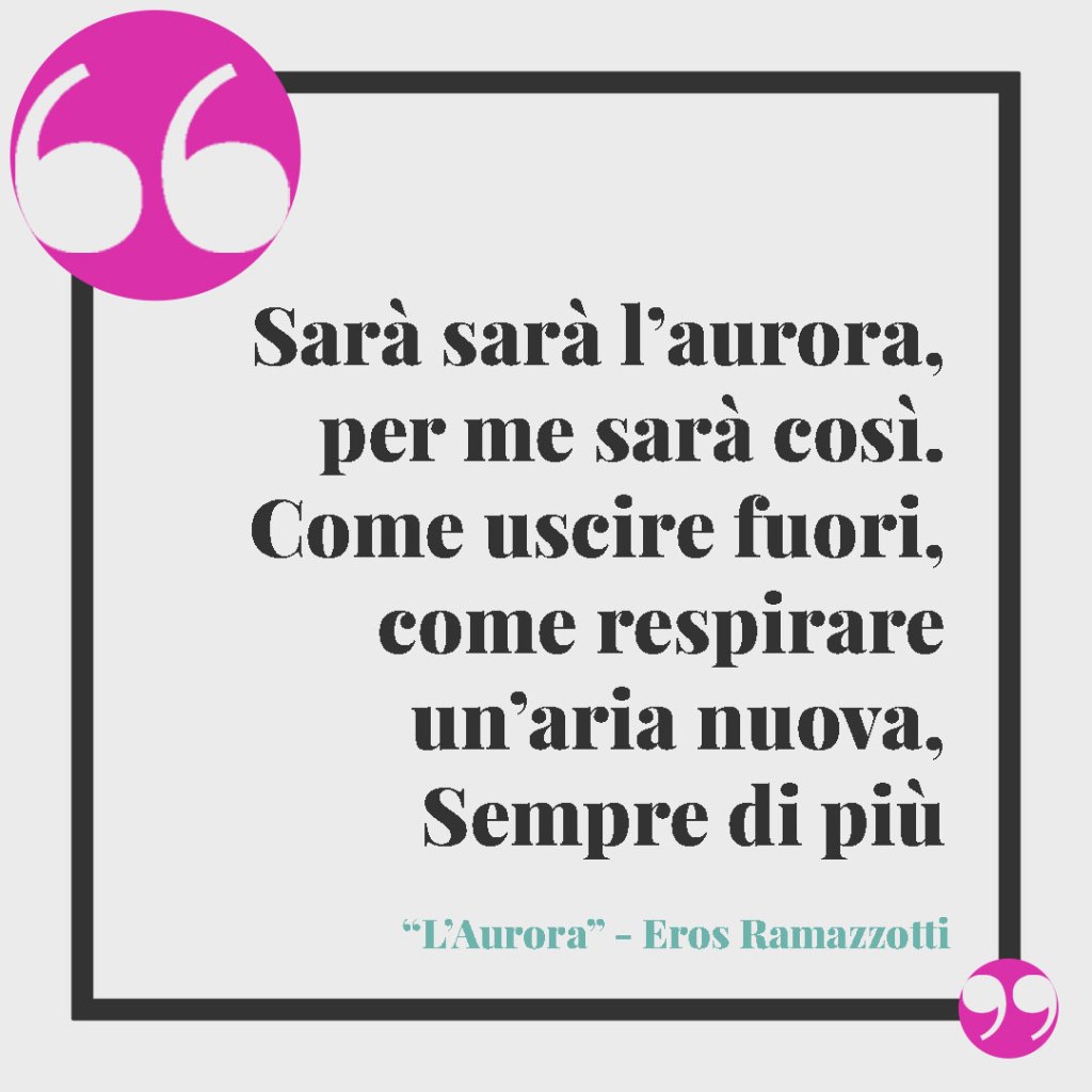 Frasi sulla gravidanza per i futuri genitori. Sarà sarà l’aurora, per me sarà così. Come uscire fuori, come respirare un’aria nuova, sempre di più. "L’Aurora" – Eros Ramazzotti