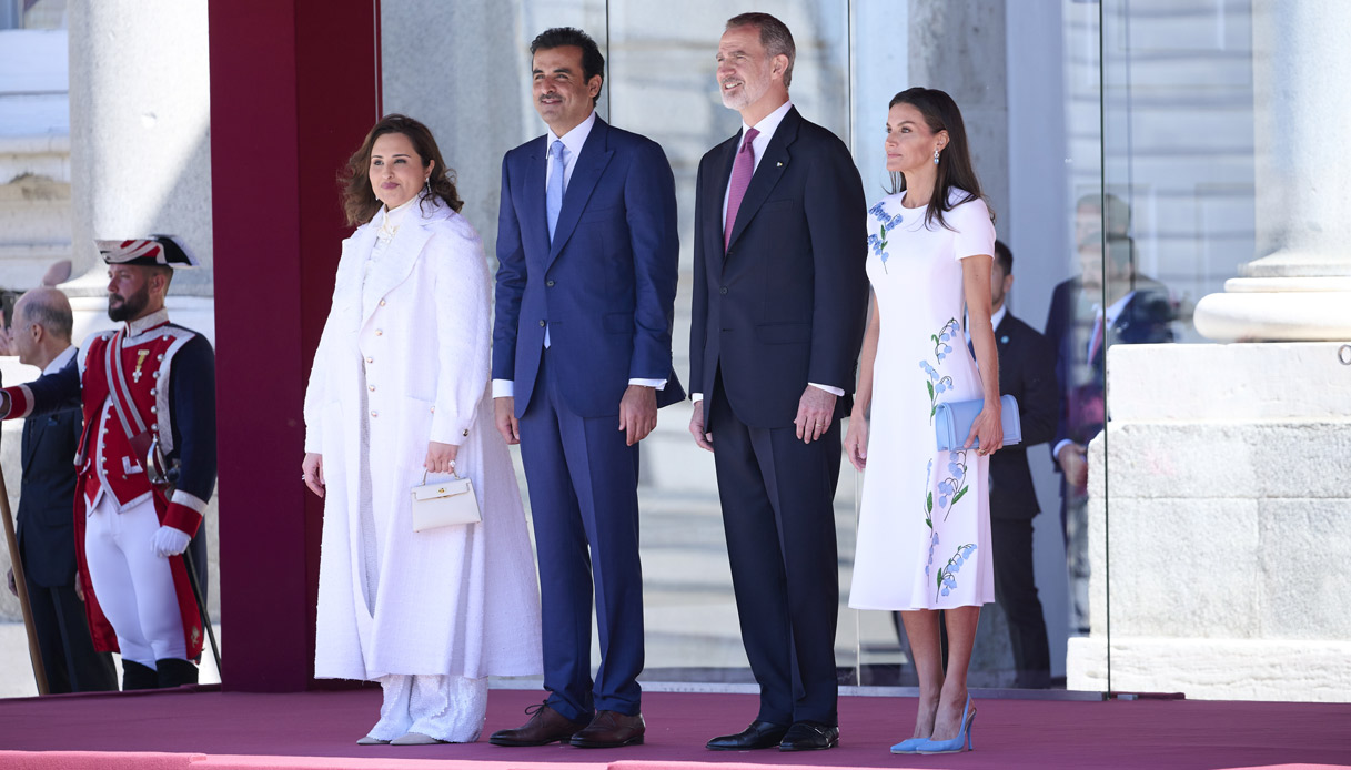 Letizia di Spagna Felipe di Spagna sceicco Qatar moglie sceicco Qatar