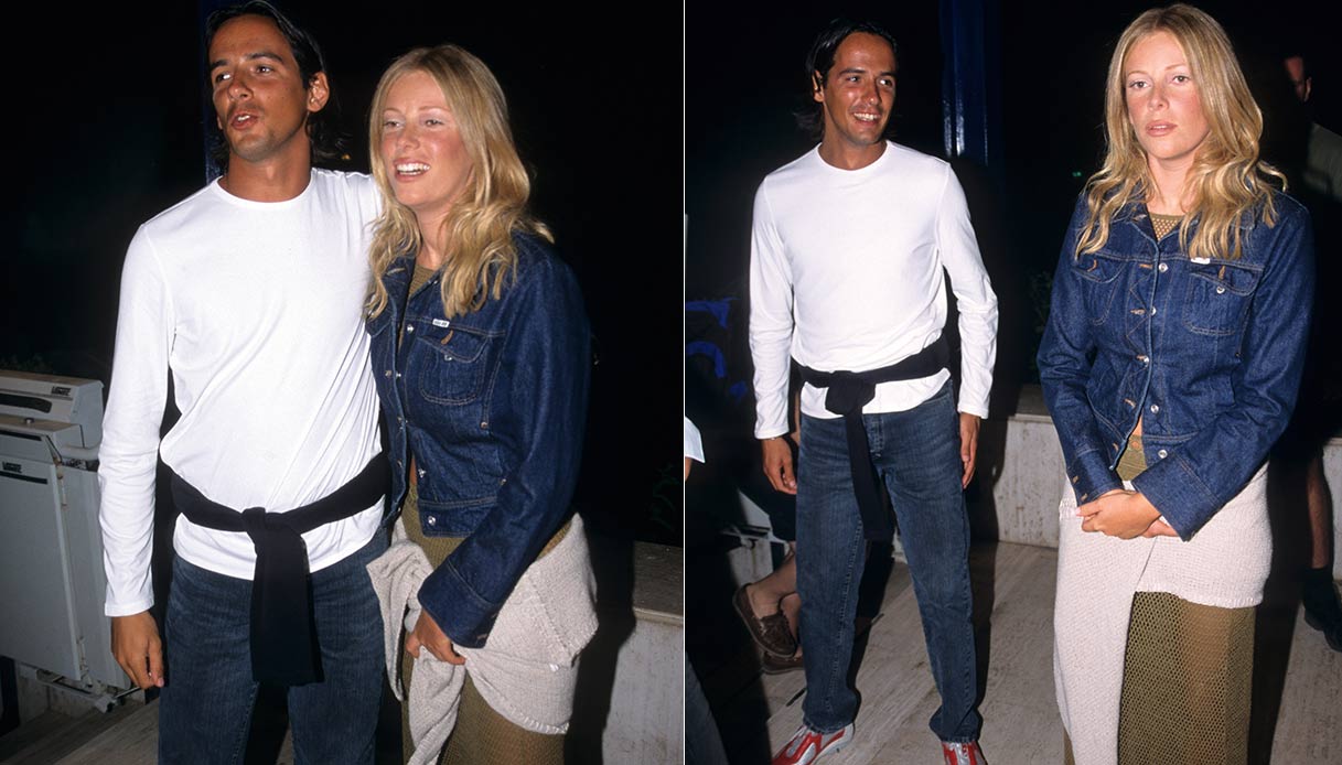 Alessia Marcuzzi e Simone Inzaghi nel 2000