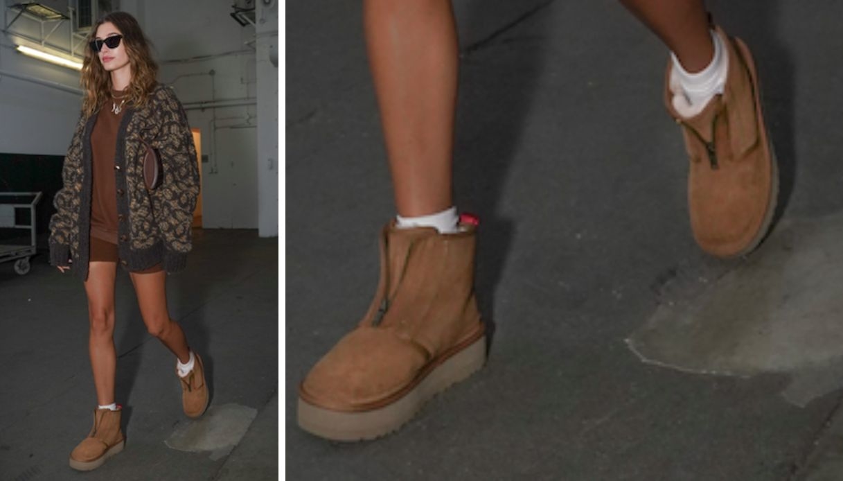 Hailey Bieber indossa gli Ugg