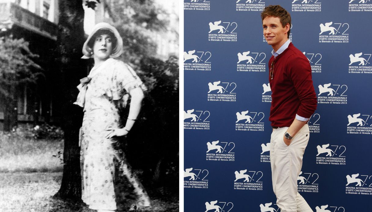 Lili Elbe e l'attore Eddie Redmayne (The Danish Girl)