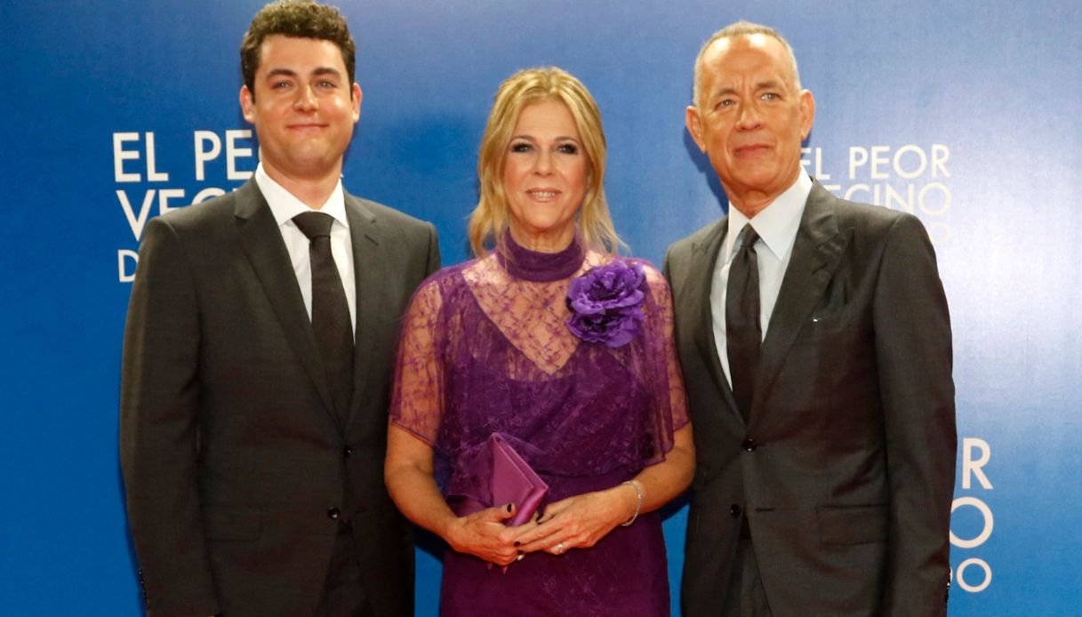 Truman Hanks, Rita Wilson e Tom Hanks sul set di Non così vicino (A man called Otto)