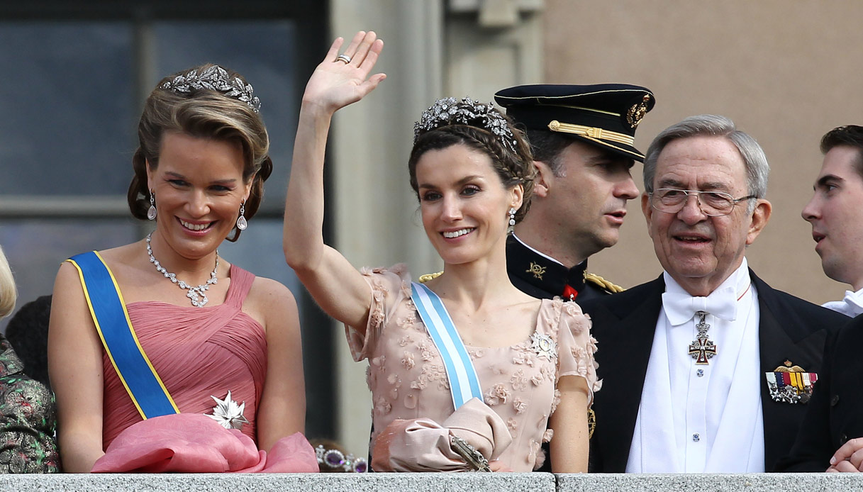 Mathilde del Belgio Letizia di Spagna Felipe di Spagna Costantino II