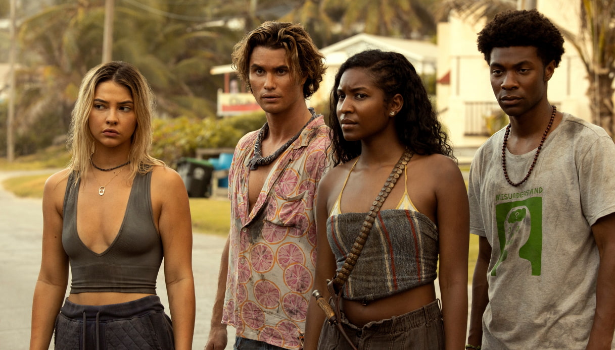 La terza stagione di "Outer Banks", un'immagine dal set