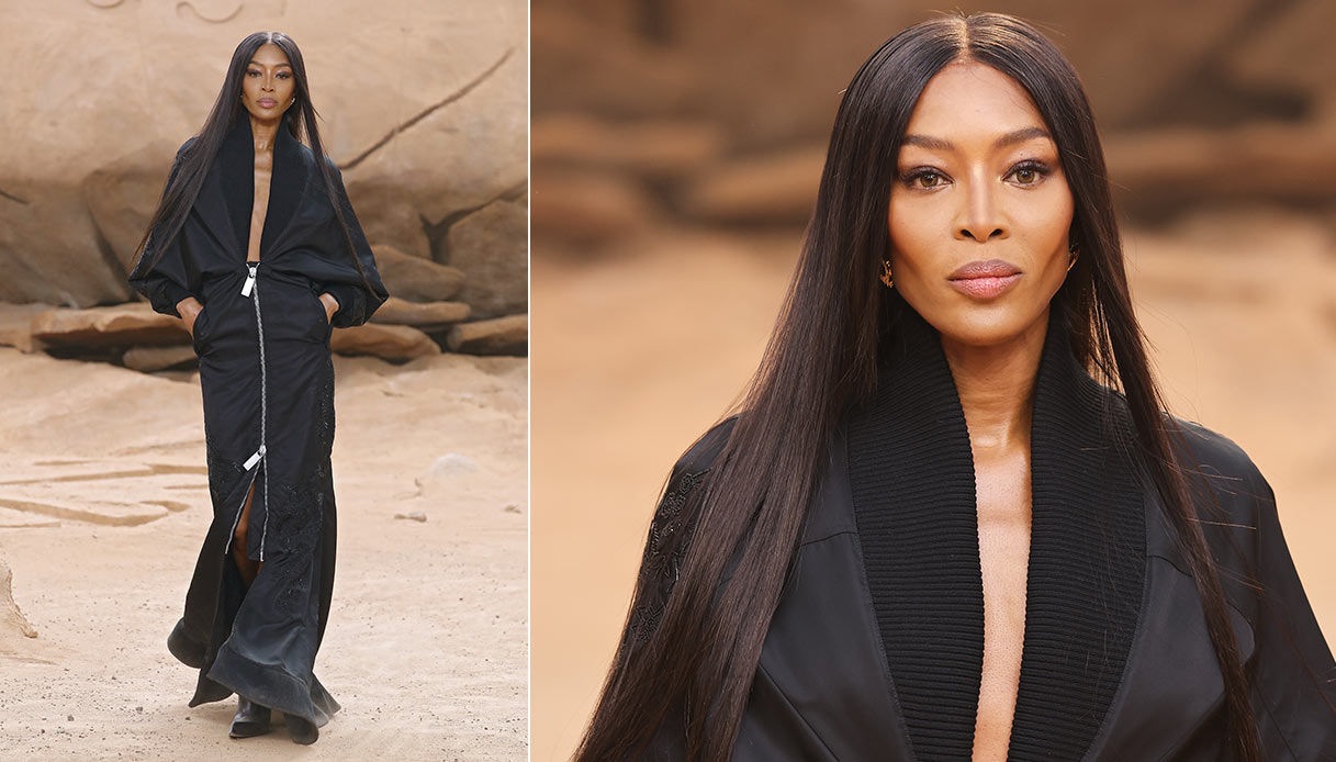 Naomi Campbell alla sfilata Off White della Paris Fashion Week