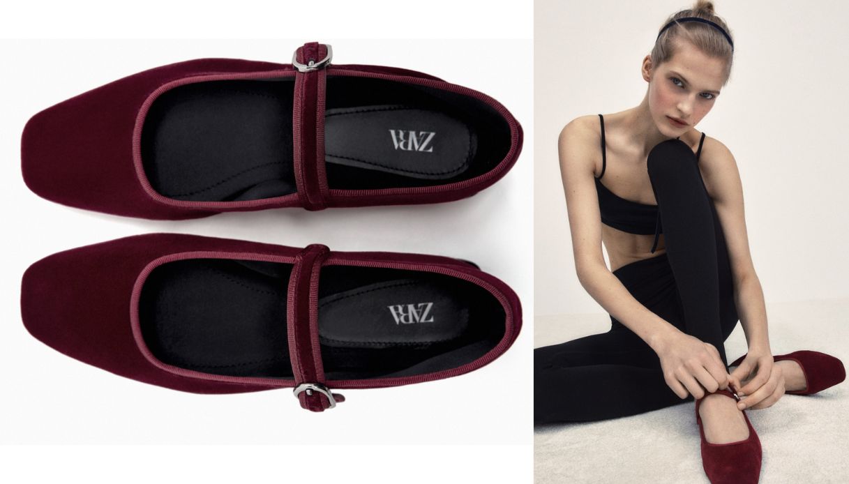 Ballerine in velluto