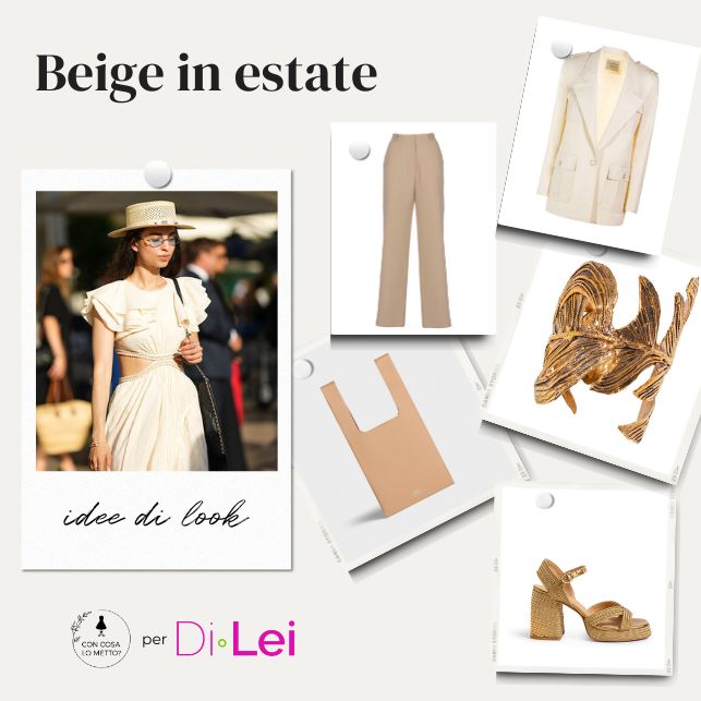 collage di immagini a tema beige