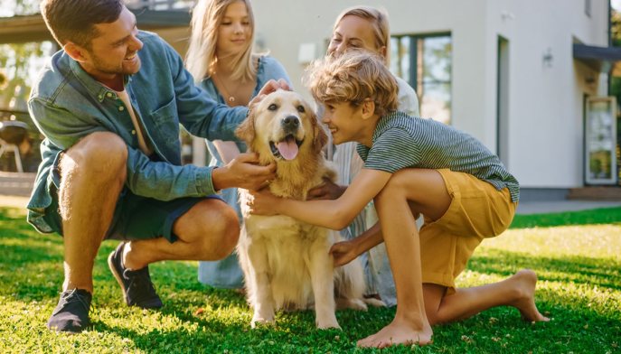 cane e famiglia
