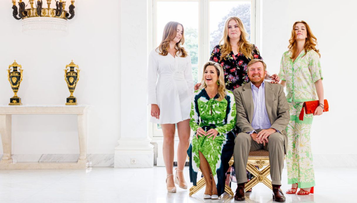 Famiglia reale dei Paesi Bassi: il re Willem-Alexander, la regina Maxima e le tre figlie