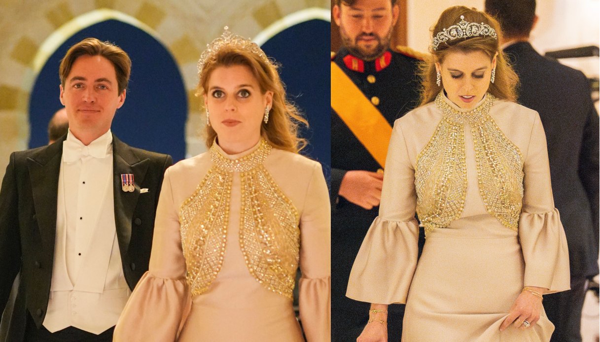 Beatrice di York arriva al ricevimento di nozze di Hussein di Giordania