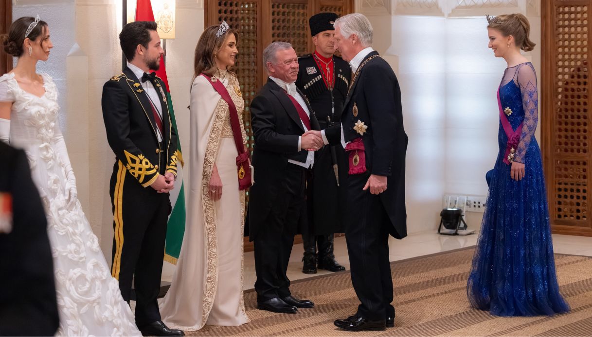 Rania di Giordania al ricevimento in Elie Saab