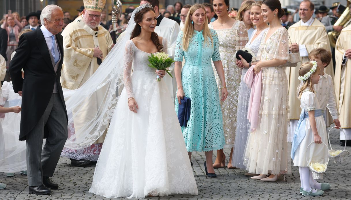 La sposa Sophie-Alexandra Evekink con il padre