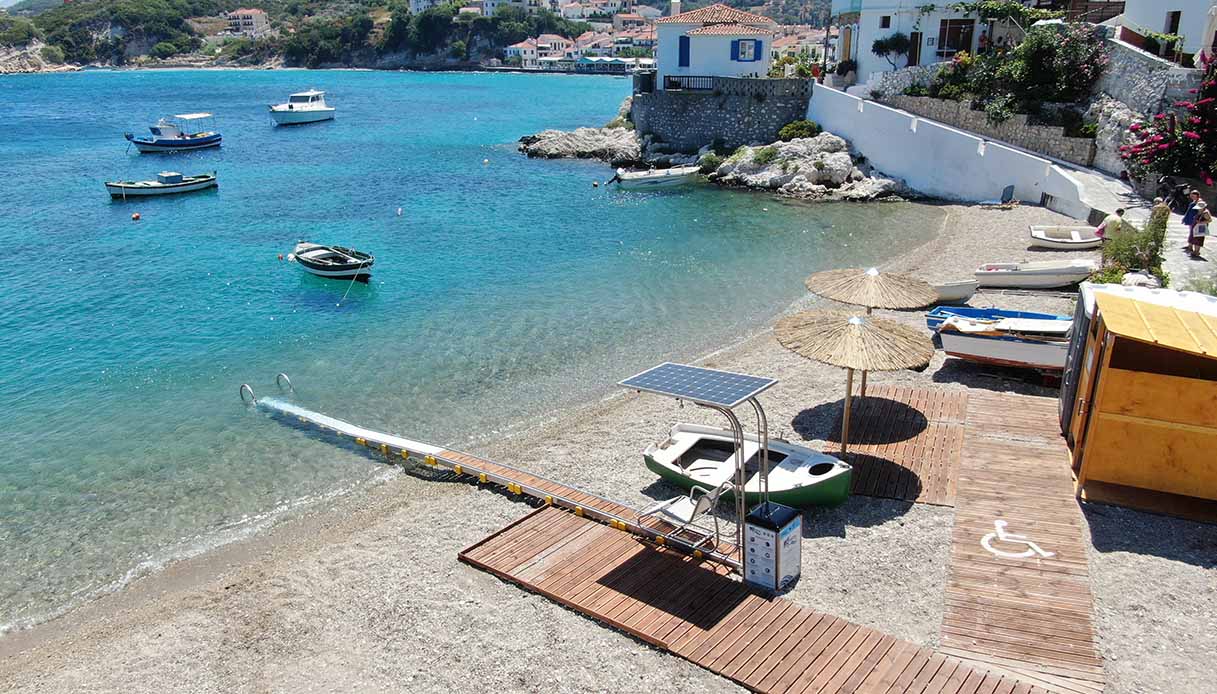 Il SEATRAC sulla spiaggia di Samos