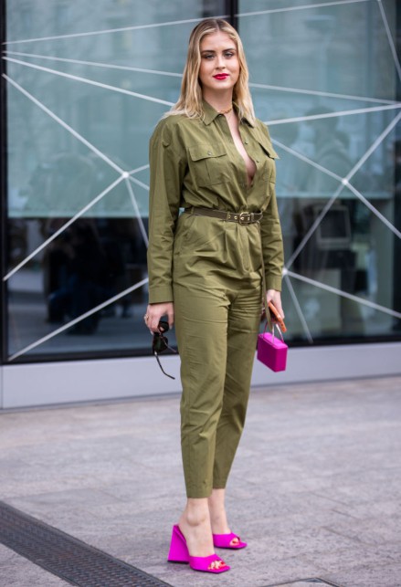 Valentina Ferragni alla sfilata Max Mara durante la Milano Fashion Week Autunno/Inverno 2022/2023