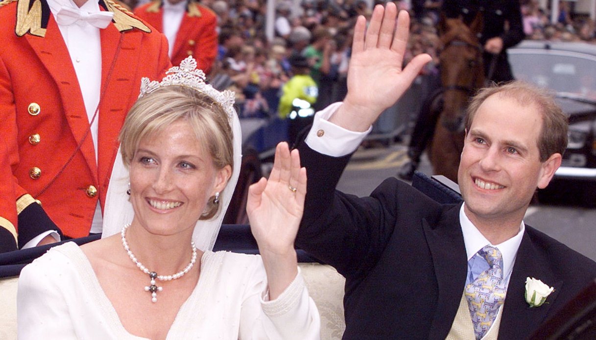 Sophie ed Edoardo nel giorno del loro matrimonio
