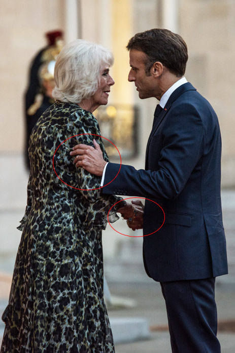 Camilla Emmanuel Macron Parigi