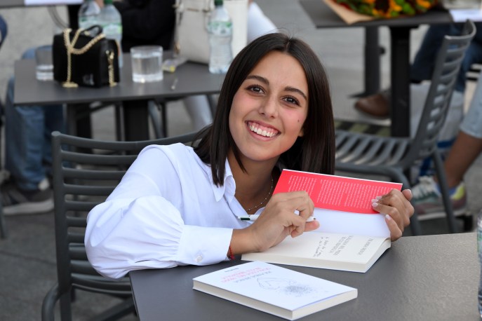 Jolanda Renga alla presentazione del suo libro