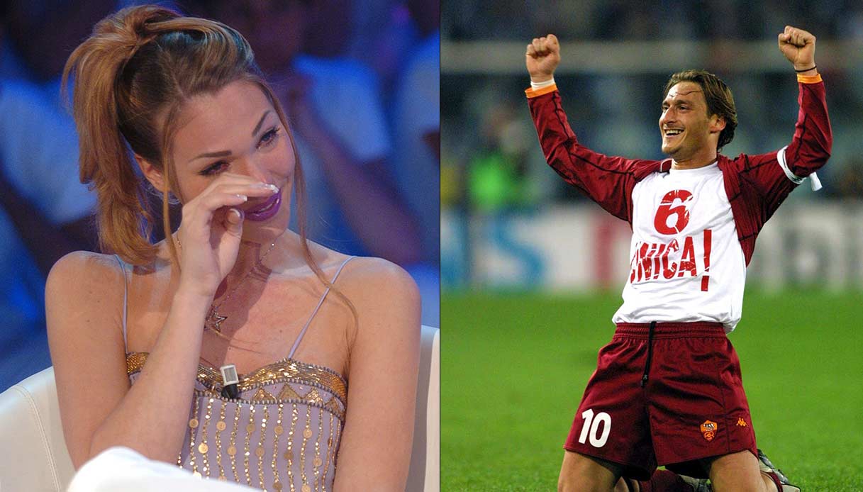 La dedica di Totti a Ilary al derby del 10 marzo 2002