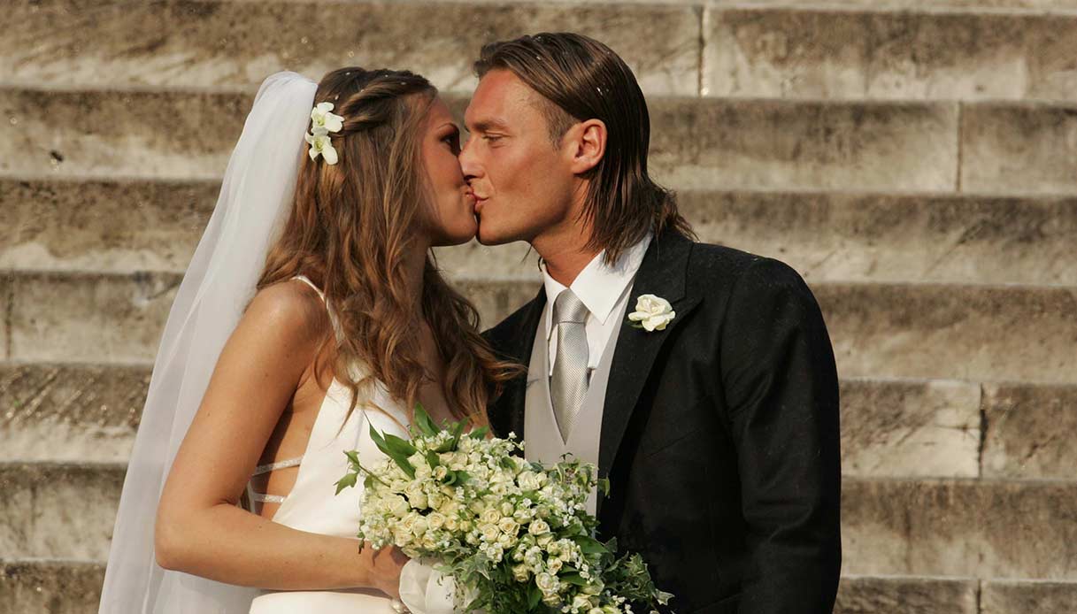 Ilary e Totti il giorno del loro matrimonio
