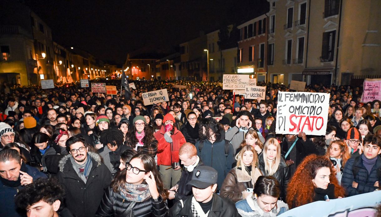 Fiaccolata per Giulia Cecchettin a Padova