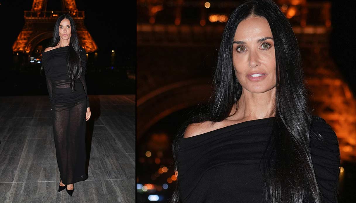 Demi Moore alla Paris Fashion Week, Spring Summer 2024