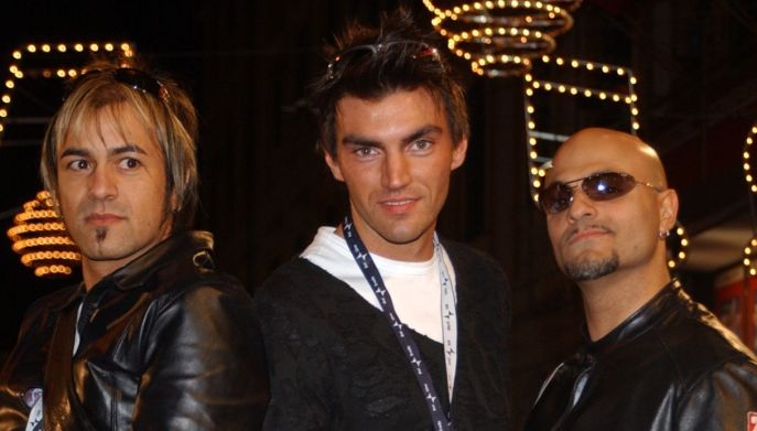 Gli Eiffel 65 nella loro formazione originale