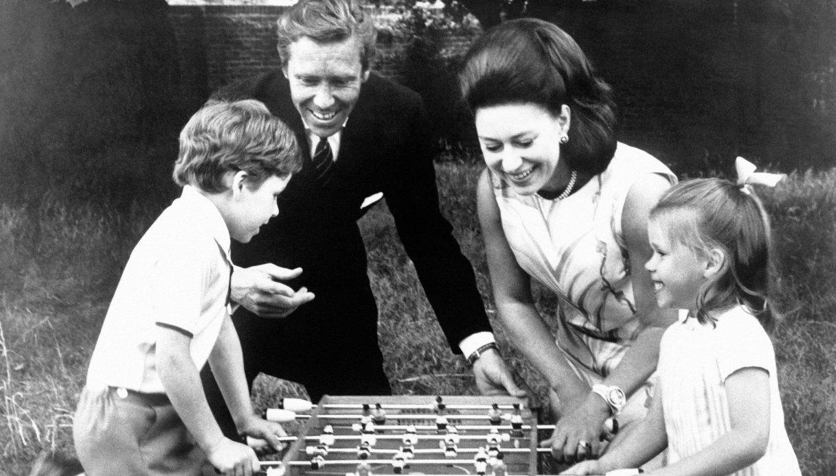 La Principessa Margaret con il marito e i figli