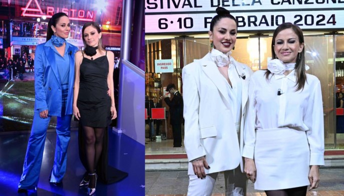 Paola e Chiara vestito Sanremo 2024