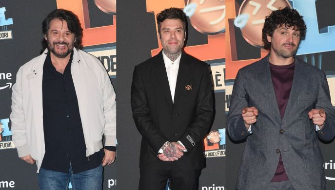 Lillo, Fedez e Frank Matano alla prima di "Lol 4"