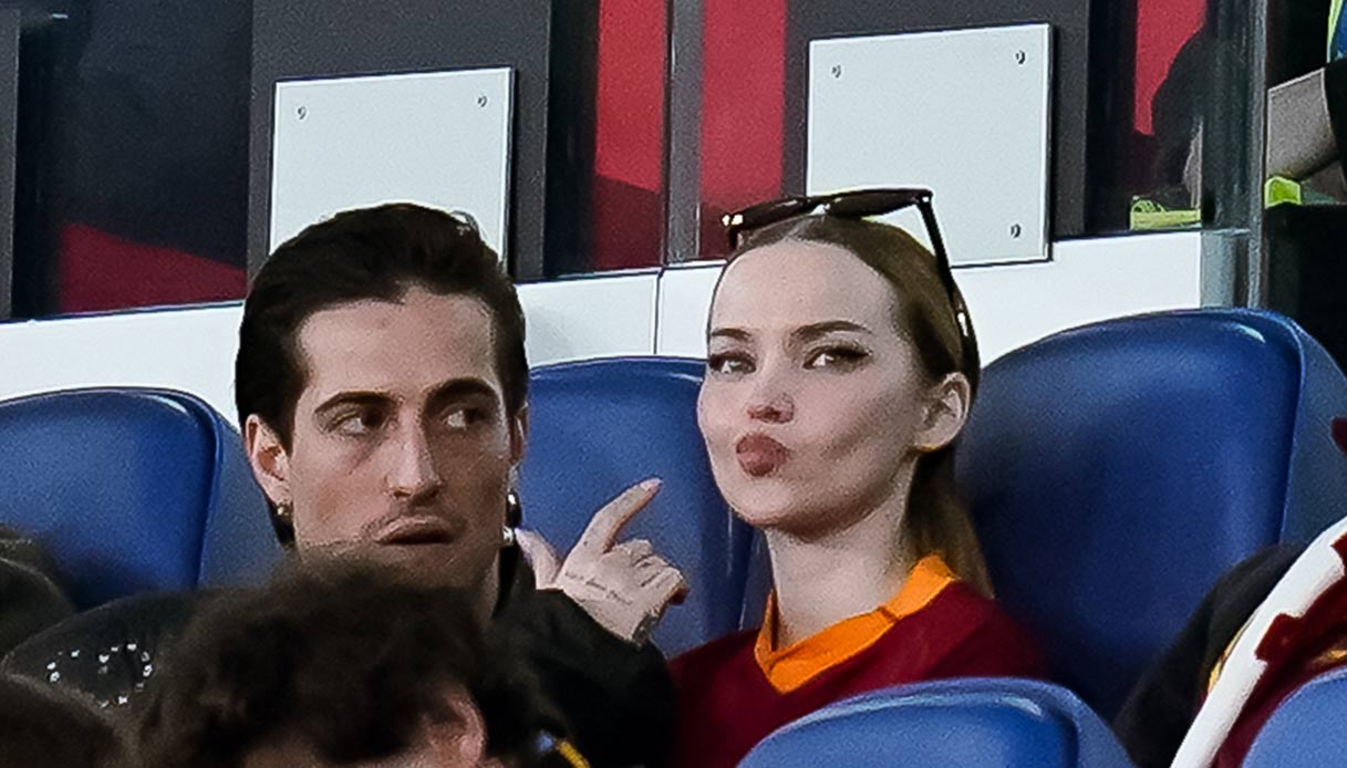 Damiano David e Dove Cameron insieme allo Stadio Olimpico