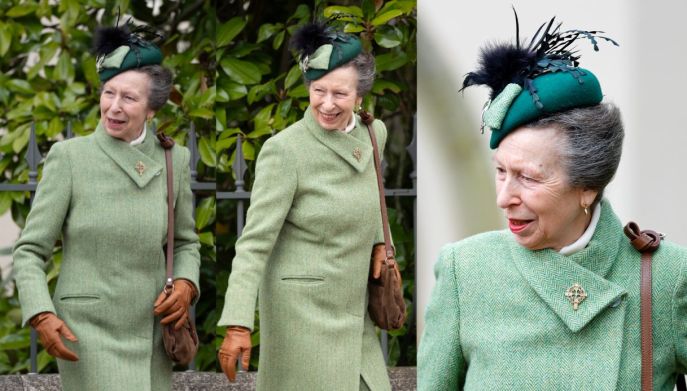 La Principessa Anna durante la celebrazione della Pasqua 2024